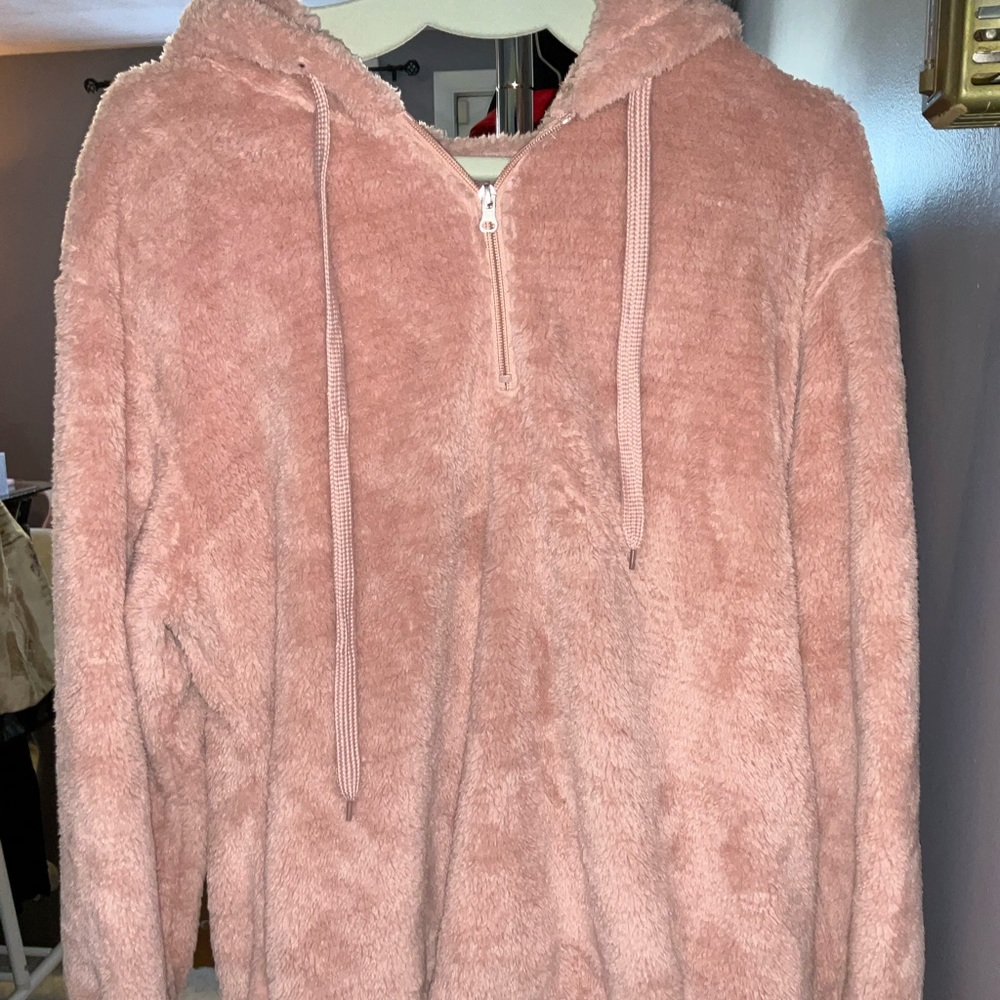 Half zip pink pullover